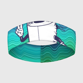 Повязка на голову 3D с принтом Туалетная бумага на скейте в Тюмени,  |  | бумага | прикол | скейт | спорт | туалет | туалетная бумага | шутка