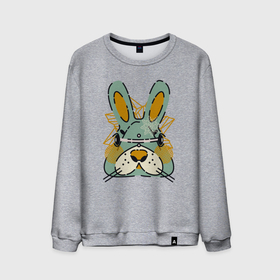 Мужской свитшот хлопок с принтом Безумный кролик в Курске, 100% хлопок |  | rabbit | безумие | животное | заяц | зверь | крол | кролик | трус