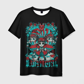 Мужская футболка 3D с принтом Blue BabyMetal в Санкт-Петербурге, 100% полиэфир | прямой крой, круглый вырез горловины, длина до линии бедер | alternative | baby metal | babymetal | metall | music | rock | альтернатива | каваий метал | металл | музыка | рок