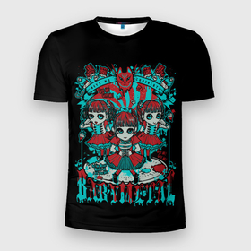 Мужская футболка 3D спортивная с принтом Blue BabyMetal в Курске, 100% полиэстер с улучшенными характеристиками | приталенный силуэт, круглая горловина, широкие плечи, сужается к линии бедра | alternative | baby metal | babymetal | metall | music | rock | альтернатива | каваий метал | металл | музыка | рок