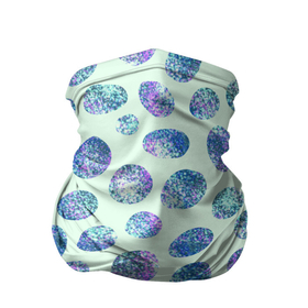 Бандана-труба 3D с принтом Драгоценные синие камни  в Петрозаводске, 100% полиэстер, ткань с особыми свойствами — Activecool | плотность 150‒180 г/м2; хорошо тянется, но сохраняет форму | абстракция | драгоценные камни | зеленый | нежный принт | синий | сияние | фиолетовый | цвет