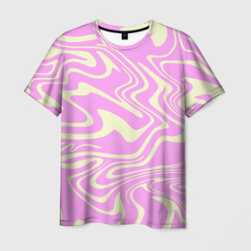Мужская футболка 3D с принтом Лолипоп абстракция в Кировске, 100% полиэфир | прямой крой, круглый вырез горловины, длина до линии бедер | pewpiepie | абстракция | карамель | карамель на палочке | летний принт | лолипоп | нежные краски | пастельные цвета | розовый | яркий