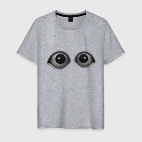 Мужская футболка хлопок с принтом глаза в Петрозаводске, 100% хлопок | прямой крой, круглый вырез горловины, длина до линии бедер, слегка спущенное плечо. | глаза | зрачок | макияж | наблюдение | ресницы