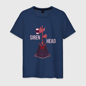 Мужская футболка хлопок с принтом Girl Siren Head в Санкт-Петербурге, 100% хлопок | прямой крой, круглый вырез горловины, длина до линии бедер, слегка спущенное плечо. | games | monster | siren head | игры | лес | монстр | сирена | сиреноголовый | страшилка | ужастик | хоррор