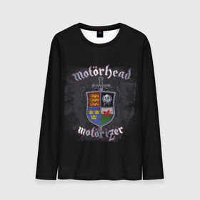 Мужской лонгслив 3D с принтом Shield of Motorhead в Белгороде, 100% полиэстер | длинные рукава, круглый вырез горловины, полуприлегающий силуэт | alternative | metall | motorhead | music | rock | альтернатива | металл | моторхед | моторхэд | музыка | рок