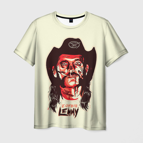 Мужская футболка 3D с принтом Zombie Lemmy в Санкт-Петербурге, 100% полиэфир | прямой крой, круглый вырез горловины, длина до линии бедер | alternative | metall | motorhead | music | rock | альтернатива | лемми | металл | моторхед | моторхэд | музыка | рок