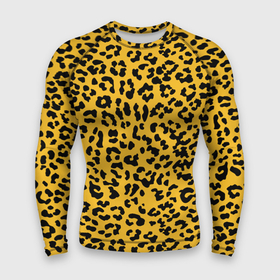 Мужской рашгард 3D с принтом Леопард желтый ,  |  | animal | texture | леопард | паттерн леопарда | текстура | текстура леопарда | тренд