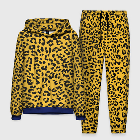 Мужской костюм 3D (с толстовкой) с принтом Леопард желтый в Екатеринбурге,  |  | Тематика изображения на принте: animal | texture | леопард | паттерн леопарда | текстура | текстура леопарда | тренд