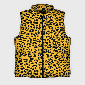 Мужской жилет утепленный 3D с принтом Леопард желтый ,  |  | animal | texture | леопард | паттерн леопарда | текстура | текстура леопарда | тренд