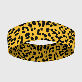 Повязка на голову 3D с принтом Леопард желтый в Петрозаводске,  |  | Тематика изображения на принте: animal | texture | леопард | паттерн леопарда | текстура | текстура леопарда | тренд