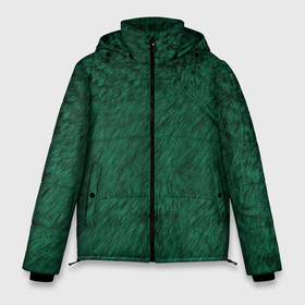 Мужская зимняя куртка 3D с принтом Изумрудный мех в Новосибирске, верх — 100% полиэстер; подкладка — 100% полиэстер; утеплитель — 100% полиэстер | длина ниже бедра, свободный силуэт Оверсайз. Есть воротник-стойка, отстегивающийся капюшон и ветрозащитная планка. 

Боковые карманы с листочкой на кнопках и внутренний карман на молнии. | Тематика изображения на принте: изумруд | изумрудная текстура | изумрудная шуба | мех | паттерн | текстура | текстура меха | шуба