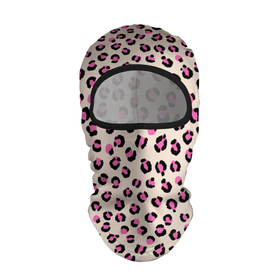 Балаклава 3D с принтом Леопардовый принт розовый в Тюмени, 100% полиэстер, ткань с особыми свойствами — Activecool | плотность 150–180 г/м2; хорошо тянется, но при этом сохраняет форму. Закрывает шею, вокруг отверстия для глаз кайма. Единый размер | Тематика изображения на принте: бежевый | леопард | леопардовый принт | молочный цвет | пятнистый | розовый