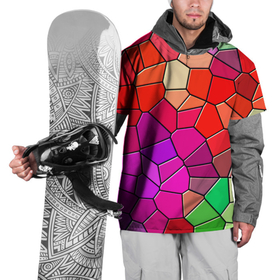 Накидка на куртку 3D с принтом Мозаика цветная , 100% полиэстер |  | drawing | figure | mosaic | мозаика | рисунок | фигура