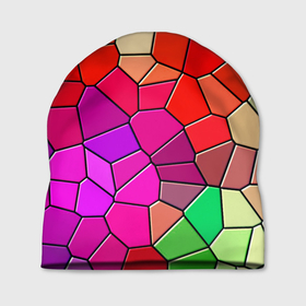 Шапка 3D с принтом Мозаика цветная в Курске, 100% полиэстер | универсальный размер, печать по всей поверхности изделия | drawing | figure | mosaic | мозаика | рисунок | фигура