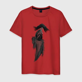 Мужская футболка хлопок с принтом Ghost face Dead by daylight  в Санкт-Петербурге, 100% хлопок | прямой крой, круглый вырез горловины, длина до линии бедер, слегка спущенное плечо. | Тематика изображения на принте: ghost face | killer | scream | крик
