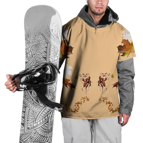 Накидка на куртку 3D с принтом Прекрасный осенний листопад в Тюмени, 100% полиэстер |  | лист | листопад | листья | осень | прекрасный осенний листопад | феи | фея
