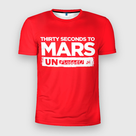 Мужская футболка 3D спортивная с принтом Thirty Seconds to Mars UN PLUGGED в Новосибирске, 100% полиэстер с улучшенными характеристиками | приталенный силуэт, круглая горловина, широкие плечи, сужается к линии бедра | 30 seconds to mars | 30 секунд до марса | 30 фстм | 30stm | 30сдм | jared leto | rock band | thirty seconds to mars | альтернативный | гранж | джаред лето | нео | пост | прогрессивный | рок группа | фети секондс ту марс | хард | шеннон