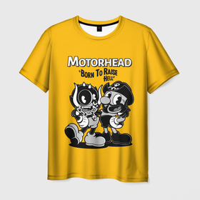 Мужская футболка 3D с принтом Motorhead x Cuphead , 100% полиэфир | прямой крой, круглый вырез горловины, длина до линии бедер | alternative | cuphead | metall | motorhead | music | rock | альтернатива | капхэд | лемми | металл | моторхед | моторхэд | музыка | рок