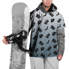 Накидка на куртку 3D с принтом Boo! в Тюмени, 100% полиэстер |  | Тематика изображения на принте: bat | boo | ghost | летучая мышь | привидение | призрак