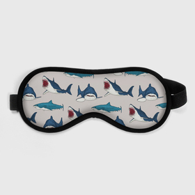 Маска для сна 3D с принтом Кровожадные акулы паттерн в Новосибирске, внешний слой — 100% полиэфир, внутренний слой — 100% хлопок, между ними — поролон |  | shark | акулы | кровожадные акулы | морские обитатели | опасный | паттерн | синий