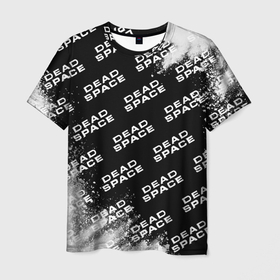 Мужская футболка 3D с принтом Dead Space - Exposion (Pattern) в Курске, 100% полиэфир | прямой крой, круглый вырез горловины, длина до линии бедер | dead | deadspace | game | games | logo | space | взрыв | дэд | дэдспейс | знак | космос | краска | лого | мертвый | паттерн | символ | спейс