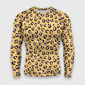 Мужской рашгард 3D с принтом Желтый леопардовый принт в Курске,  |  | желтый | леопардовый принт | паттерн | пятна | пятнистый | розовый | текстура