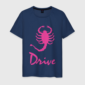 Мужская футболка хлопок с принтом Drive в Новосибирске, 100% хлопок | прямой крой, круглый вырез горловины, длина до линии бедер, слегка спущенное плечо. | drive | гослинг | драйв | николас виндинг рефн | райан гослинг | скорпион