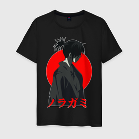Мужская футболка хлопок с принтом Yato Noragami , 100% хлопок | прямой крой, круглый вырез горловины, длина до линии бедер, слегка спущенное плечо. | god | homeless | yato | бездомный | бог | ято