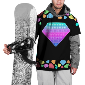 Накидка на куртку 3D с принтом POP IT DIAMOND в Тюмени, 100% полиэстер |  | Тематика изображения на принте: pop it | simple dimple. симпл димпл | поп ит