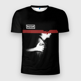 Мужская футболка 3D спортивная с принтом Nine Inch Nails в Екатеринбурге, 100% полиэстер с улучшенными характеристиками | приталенный силуэт, круглая горловина, широкие плечи, сужается к линии бедра | Тематика изображения на принте: alternative | metall | music | nin | nine inch nails | rock | альтернатива | металл | музыка | найн ич нэилс | рок | трент резнор