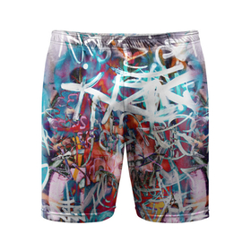 Мужские шорты спортивные с принтом Wall graffiti ,  |  | абстракция | граффити | надписи | надписи текстура | паттерн граффити | текстура | текстура граффити | шрифт