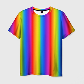 Мужская футболка 3D с принтом Color gradient в Белгороде, 100% полиэфир | прямой крой, круглый вырез горловины, длина до линии бедер | градиент | радуга | текстура | текстура градиента | трендовый градиент | тренды | цветной градиент