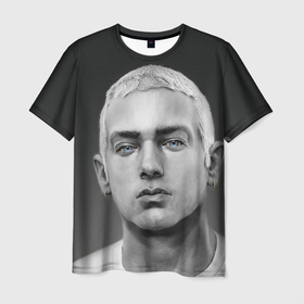 Мужская футболка 3D с принтом EMINEM | ЭМИНЕМ (Z) в Кировске, 100% полиэфир | прямой крой, круглый вырез горловины, длина до линии бедер | eminem | hip hop | rap | еминем | зарубежный реп | реп | рэп | эминем