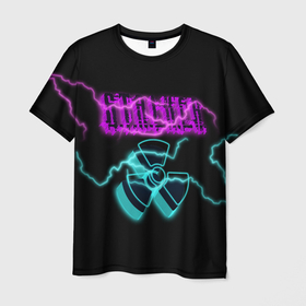 Мужская футболка 3D с принтом STALKER LIGHTNING STRIKE в Санкт-Петербурге, 100% полиэфир | прямой крой, круглый вырез горловины, длина до линии бедер | game | neon | stalker | stalker 2 | зона | игра | молния | неон | радиация | сталкер | сталкер 2 | чернобыль