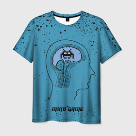 Мужская футболка 3D с принтом Space Invaders | Mind Game (Z) в Петрозаводске, 100% полиэфир | прямой крой, круглый вырез горловины, длина до линии бедер | dendy | invaders | nintendo | shootem up | денди | захватчики | космические захватчики | су имбэ | чужаки