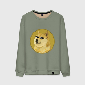 Мужской свитшот хлопок с принтом Dogecoin в Тюмени, 100% хлопок |  | crypto | cryptocurrency | dogecoin | криптовалюта | мемы | собакомонета | экономика