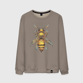 Мужской свитшот хлопок с принтом Акварельная пчела в Екатеринбурге, 100% хлопок |  | bee | акварель | акварельная пчела | большая пчела | насекомое | пчела | реалистичная пчела