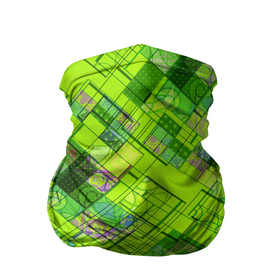 Бандана-труба 3D с принтом Ярко-зеленый абстрактный узор , 100% полиэстер, ткань с особыми свойствами — Activecool | плотность 150‒180 г/м2; хорошо тянется, но сохраняет форму | абстрактный | геометрический | детский | зеленый неоновый | креативный | модный | молодежный | неоновый | яркий зеленый