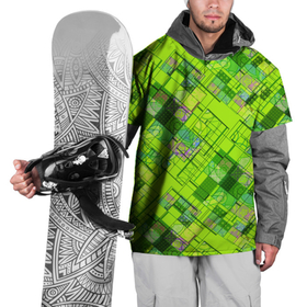 Накидка на куртку 3D с принтом Ярко-зеленый абстрактный узор в Новосибирске, 100% полиэстер |  | Тематика изображения на принте: абстрактный | геометрический | детский | зеленый неоновый | креативный | модный | молодежный | неоновый | яркий зеленый