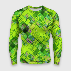 Мужской рашгард 3D с принтом Ярко зеленый абстрактный узор в Тюмени,  |  | абстрактный | геометрический | детский | зеленый неоновый | креативный | модный | молодежный | неоновый | яркий зеленый