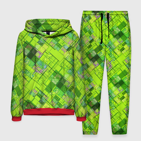Мужской костюм 3D (с толстовкой) с принтом Ярко зеленый абстрактный узор в Тюмени,  |  | абстрактный | геометрический | детский | зеленый неоновый | креативный | модный | молодежный | неоновый | яркий зеленый
