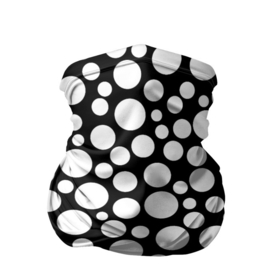 Бандана-труба 3D с принтом Черно-белый горох , 100% полиэстер, ткань с особыми свойствами — Activecool | плотность 150‒180 г/м2; хорошо тянется, но сохраняет форму | в горошек | горох | детский | женский | модный | ретро | черно белый