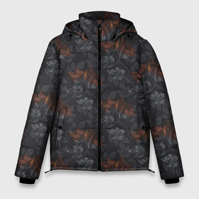 Мужская зимняя куртка 3D с принтом Серо коричневый цветочный узор в Новосибирске, верх — 100% полиэстер; подкладка — 100% полиэстер; утеплитель — 100% полиэстер | длина ниже бедра, свободный силуэт Оверсайз. Есть воротник-стойка, отстегивающийся капюшон и ветрозащитная планка. 

Боковые карманы с листочкой на кнопках и внутренний карман на молнии. | абстрактные цветы | женский | коричневый | модный | серый | цветочный | цветы