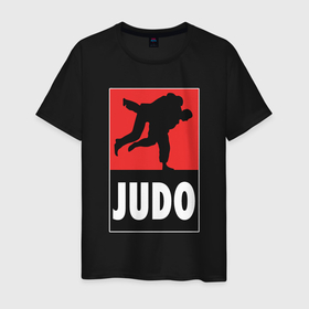 Мужская футболка хлопок с принтом Judo в Белгороде, 100% хлопок | прямой крой, круглый вырез горловины, длина до линии бедер, слегка спущенное плечо. | fighter | japan | judo | mma | sport | ufc | warrior | боец | бой | воин | дзюдо | дзюдоист | единоборства | карате | поединок | спорт | спортсмен | чемпион | япония
