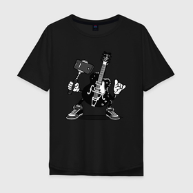 Мужская футболка хлопок Oversize с принтом Гитара сэлфи в Санкт-Петербурге, 100% хлопок | свободный крой, круглый ворот, “спинка” длиннее передней части | peace | selfi | гитара | мир | рок | рокер | сэлфи | фотка | электрогитара