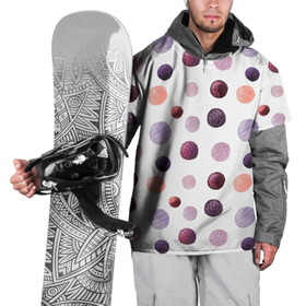 Накидка на куртку 3D с принтом Акварельные сиреневые круги в Петрозаводске, 100% полиэстер |  | Тематика изображения на принте: акварель | круги | розовый | сиреневый | фиолетовый