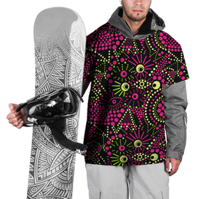 Накидка на куртку 3D с принтом Модный абстрактный узор в Тюмени, 100% полиэстер |  | абстрактный | арт | в горошек | креативный | молодежный | популярный | современный | темный | черный и малиновый