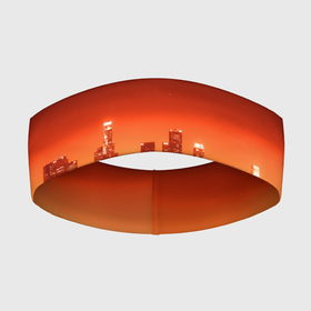Повязка на голову 3D с принтом Закат над Нью Йорком в Новосибирске,  |  | город | закат | красный | луна | мегаполис | месяц | нью йорк | яркий