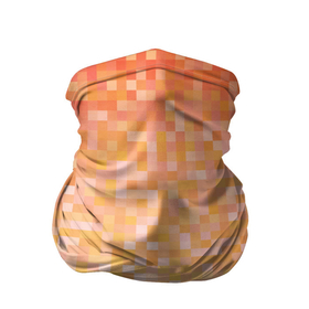 Бандана-труба 3D с принтом Оранжевая пиксель абстракция в Тюмени, 100% полиэстер, ткань с особыми свойствами — Activecool | плотность 150‒180 г/м2; хорошо тянется, но сохраняет форму | Тематика изображения на принте: halloween | pixel art | абстракция | оранжевый | осенний | пиксели | пиксель арт | пиксельный | рыжий | хэллоуин