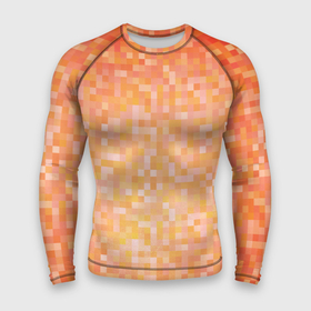 Мужской рашгард 3D с принтом Оранжевая пиксель абстракция в Екатеринбурге,  |  | Тематика изображения на принте: halloween | pixel art | абстракция | оранжевый | осенний | пиксели | пиксель арт | пиксельный | рыжий | хэллоуин